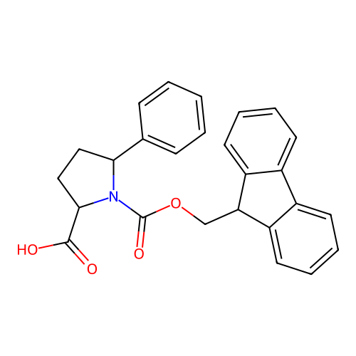 Fmoc-(2R,5S)-5-phenylpyrrolidine-2-carboxylic acid structure