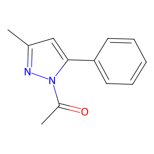 1-Acetyl-3-methyl-5-phenylpyrazole structure