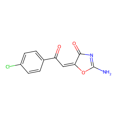 4(5H)-Oxazolone, 2-amino-5-(2-(4-chlorophenyl)-2-oxoethylidene)- structure