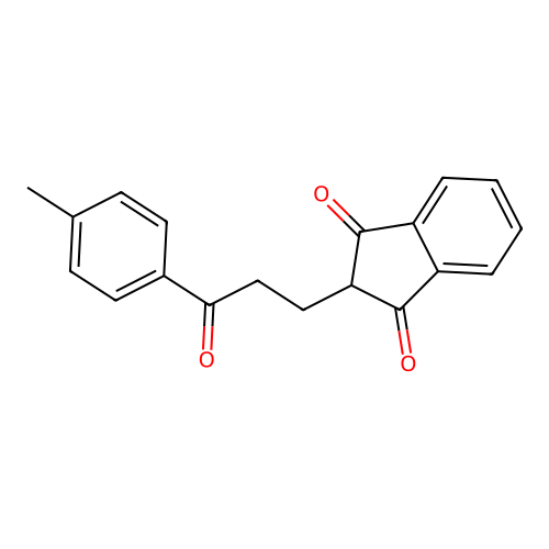 2-[3-(4-methylphenyl)-3-oxopropyl]-1H-indene-1,3(2H)-dione structure