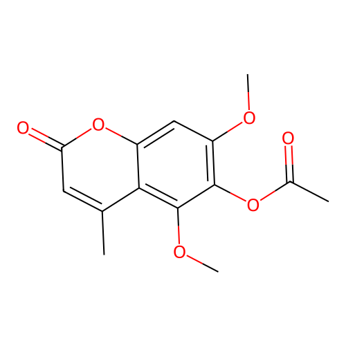 5,7-Dimethoxy-4-methyl-2-oxo-2H-chromen-6-yl acetate structure