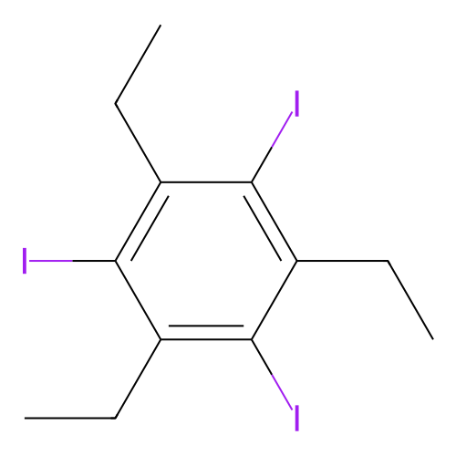 1,3,5-Triethyl-2,4,6-triiodobenzene structure