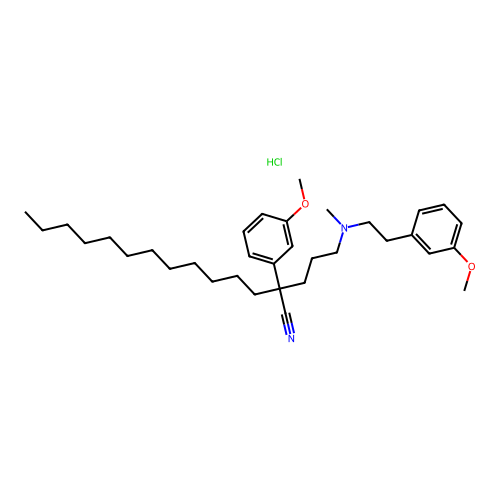 Anipamil hydrochloride, (+)- structure
