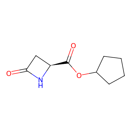 cyclopentyl (2S)-4-oxoazetidine-2-carboxylate structure