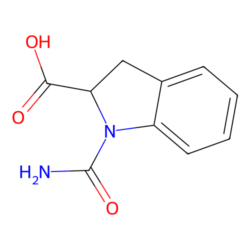 1-Carbamoyl-2,3-dihydro-1H-indole-2-carboxylic acid structure