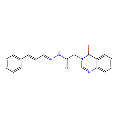 (E)-2-(4-oxoquinazolin-3(4H)-yl)-N'-((E)-3-phenylallylidene)acetohydrazide structure