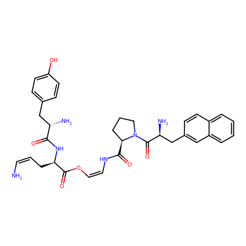 Tyrosyl-cyclo(ornithyl-(2-naphthyl)alanyl-prolyl-glycyl-) structure