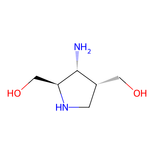 [(3R,4R,5R)-4-Amino-5-(hydroxymethyl)pyrrolidin-3-YL]methanol structure