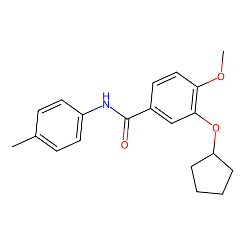 3-Cyclopentyloxy-4-methoxy-N-p-tolyl-benzamide structure