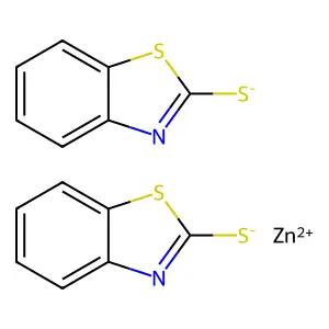 Zinc mercaptobenzothiazole structure
