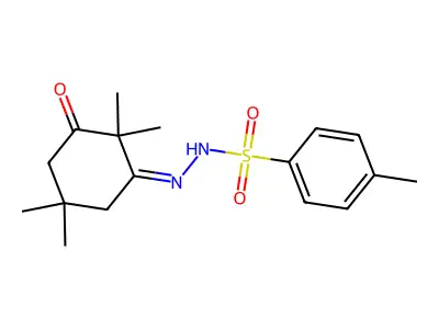 4-methyl-N-[(2,2,5,5-tetramethyl-3-oxocyclohexylidene)amino]benzenesulfonamide structure