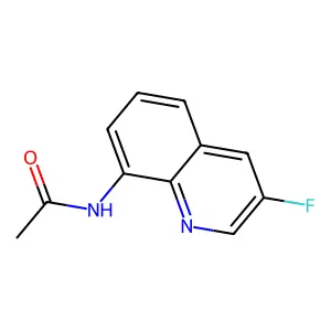 3-Fluoro-8-acetylaminoquinoline structure