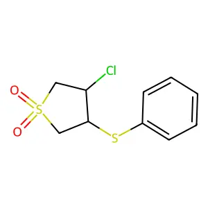 3-氯-4-苯硫基四氢噻吩1,1-二氧化物 structure