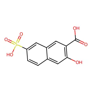 3-羟基-7-磺基-2-萘甲酸 structure