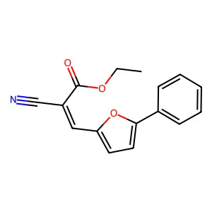 Ethyl 2-cyano-3-(5-phenylfuran-2-yl)prop-2-enoate structure