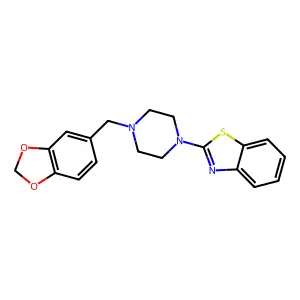 2-(1-(4-Piperonyl)piperazinyl)benzothiazole structure