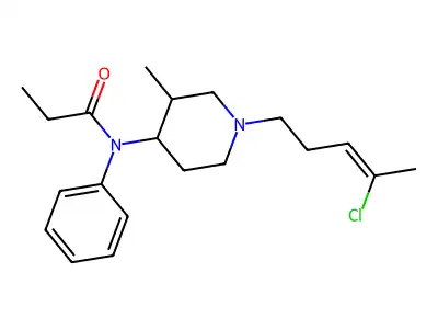 N-[1-(4-chloropent-3-enyl)-3-methylpiperidin-4-yl]-N-phenylpropanamide structure