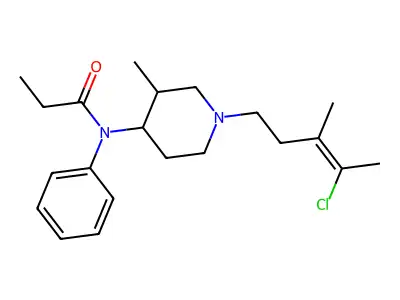 N-(1-(4-Chloro-3-methyl-3-pentenyl)-3-methyl-4-piperidinyl)-N-phenylpropanamide structure