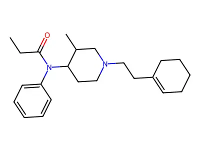 Propanamide, N-(1-(2-(1-cyclohexen-1-yl)ethyl)-3-methyl-4-piperidinyl)-N-phenyl- structure