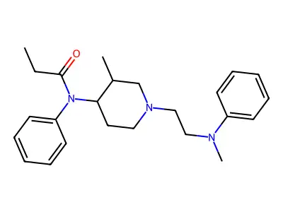 Propanamide, N-(3-methyl-1-(2-(methylphenylamino)ethyl)-4-piperidinyl)-N-phenyl- structure