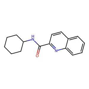 N-cyclohexylquinoline-2-carboxamide structure