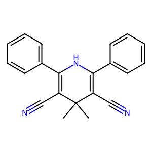 1,4-Dihydro-4,4-dimethyl-2,6-diphenyl-3,5-pyridinedicarbonitrile structure