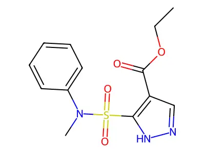 1H-Pyrazole-4-carboxylic acid, 3-((methylphenylamino)sulfonyl)-, ethyl ester structure
