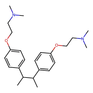 meso-2,2'-(1,2-Dimethylethylenebis(p-phenyleneoxy))bis(N,N-dimethylethylamine) structure