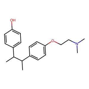 Phenol, p-(p-(2-(dimethylamino)ethoxy)-alpha,beta-dimethylphenethyl)-, erythro- structure