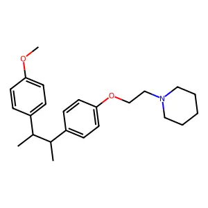 Piperidine, 1-(2-(p-(alpha,beta-dimethyl-p-methoxyphenethyl)phenoxy)ethyl)-, erythro- structure