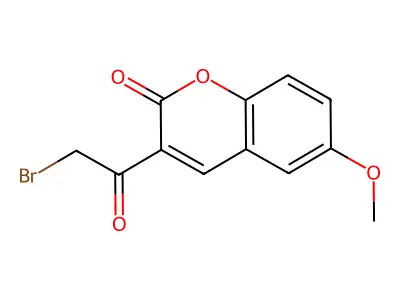 3-(2-bromoacetyl)-6-methoxy-2H-chromen-2-one structure