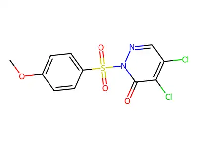 4,5-Dichloro-2-((4-methoxyphenyl)sulfonyl)-3(2H)-pyridazinone structure
