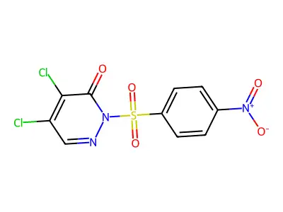 3(2H)-Pyridazinone, 4,5-dichloro-2-((4-nitrophenyl)sulfonyl)- structure