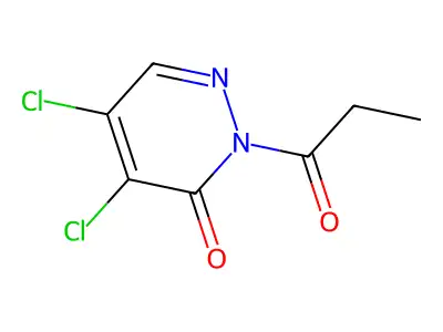 4,5-Dichloro-2-(1-oxopropyl)-3(2H)-pyridazinone structure