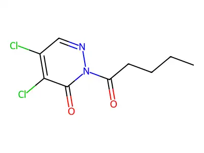 4,5-Dichloro-2-(1-oxopentyl)-3(2H)-pyridazinone structure