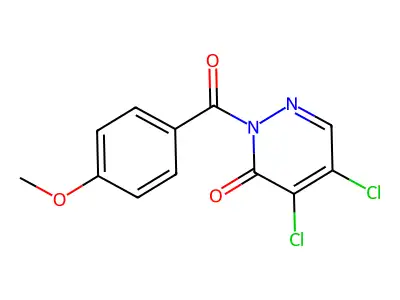 3(2H)-Pyridazinone, 4,5-dichloro-2-(4-methoxybenzoyl)- structure