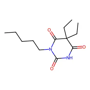 Barbituric acid, 5,5-diethyl-1-pentyl- structure
