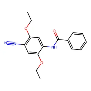 4-(Benzoylamino)-2,5-diethoxybenzenediazonium structure
