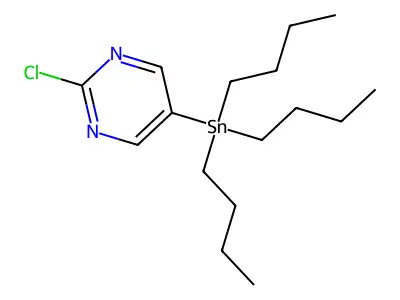 2-Chloro-5-(tributylstannyl)pyrimidine structure