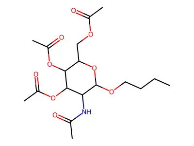 (5-Acetamido-3,4-diacetyloxy-6-butoxyoxan-2-yl)methyl acetate structure