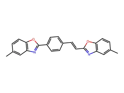 5-methyl-2-[4-[2- vinyl]phenyl]benzoxazole structure
