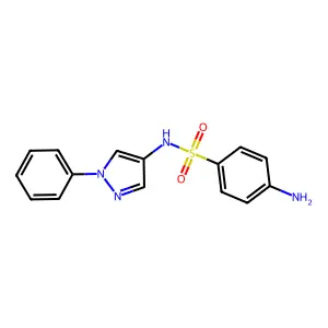 Benzenesulfonamide, 4-amino-N-(1-phenyl-1H-pyrazol-4-yl)- structure