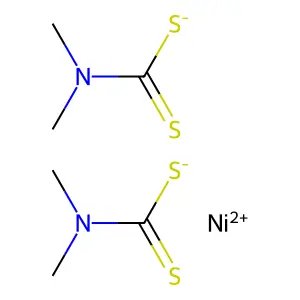 Nickel, bis(N,N-dimethylcarbamodithioato-kappaS,kappaS')-, (SP-4-1)- structure