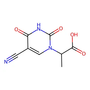 2-(5-cyano-2,4-dioxo-3,4-dihydropyrimidin-1(2H)-yl)propanoic acid structure