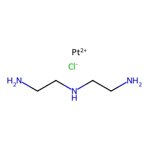 Chlorodiethylenetriaminoplatinum structure