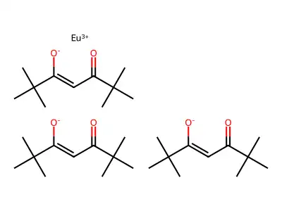 Europium(III) 2,6,6-tetramethylheptane-3,5-dione structure