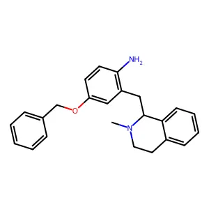 2-[(2-methyl-3,4-dihydro-1H-isoquinolin-1-yl)methyl]-4-phenylmethoxyaniline structure
