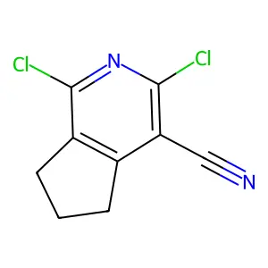 1,3-dichloro-5H,6H,7H-cyclopenta[c]pyridine-4-carbonitrile structure