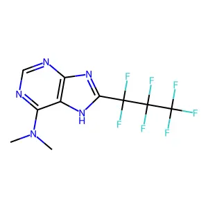 Purine, 6-dimethylamino-8-heptafluoropropyl- structure
