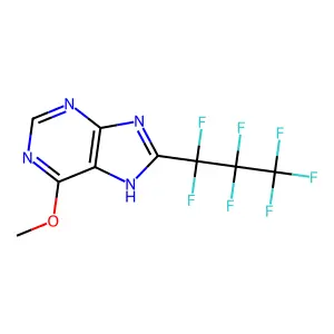 Purine, 2-heptafluoropropyl-4-methoxy- structure